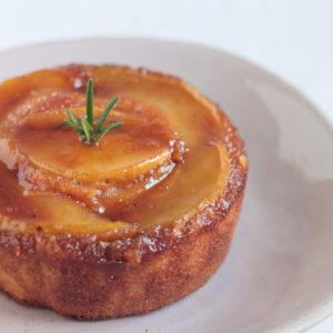 Pear and Rosemary Upside Down Cake